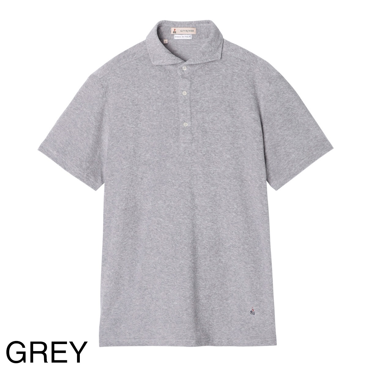 【アウトレット】【ラスト1点】GUY ROVER ギローバー 半袖ポロシャツ/ワイドカラーポロシャツ/JERSEY メンズ