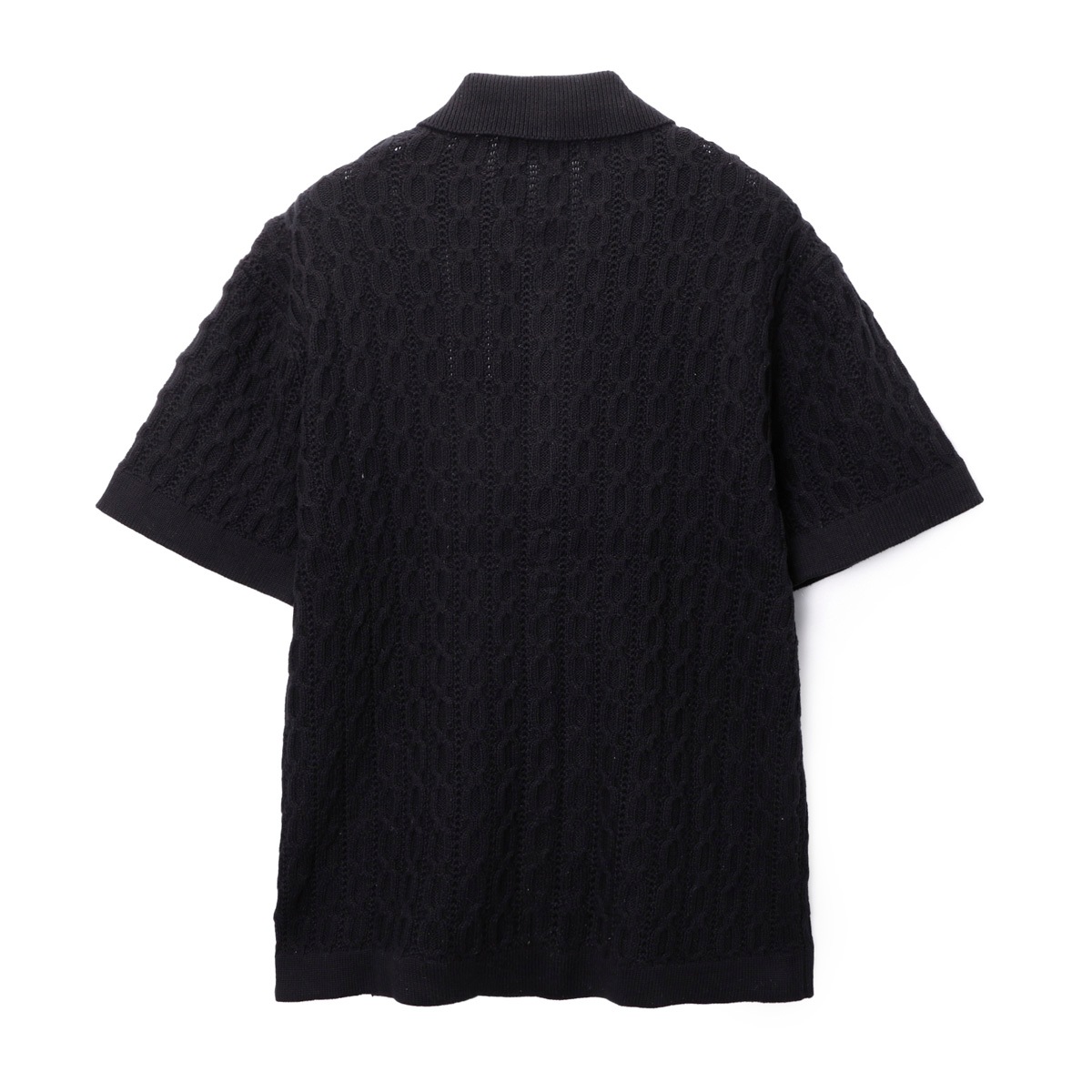 美品　Blu Breブルブレ グラフィック ボタン付きシャツ 半袖 ニット 2 美品 Blu Breブルブレ グラフィック ボタン付きシャツ 半袖 ニット 2