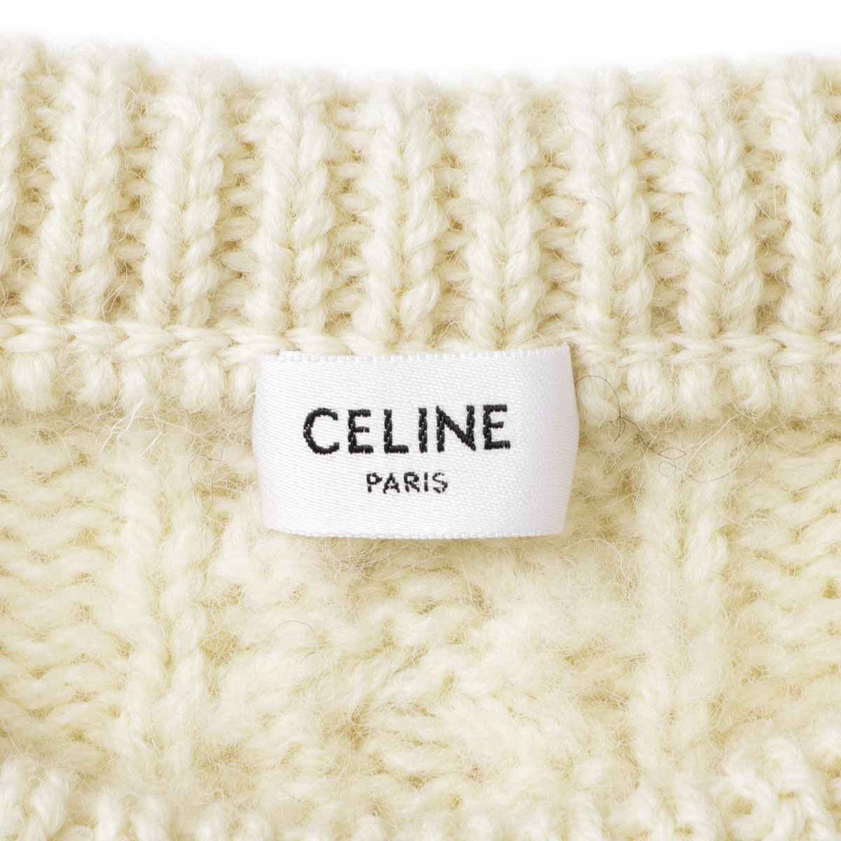 CELINE ブラウン ハイネックニット アウトレット】CELINE セリーヌ クルーネックニット/PULL COL