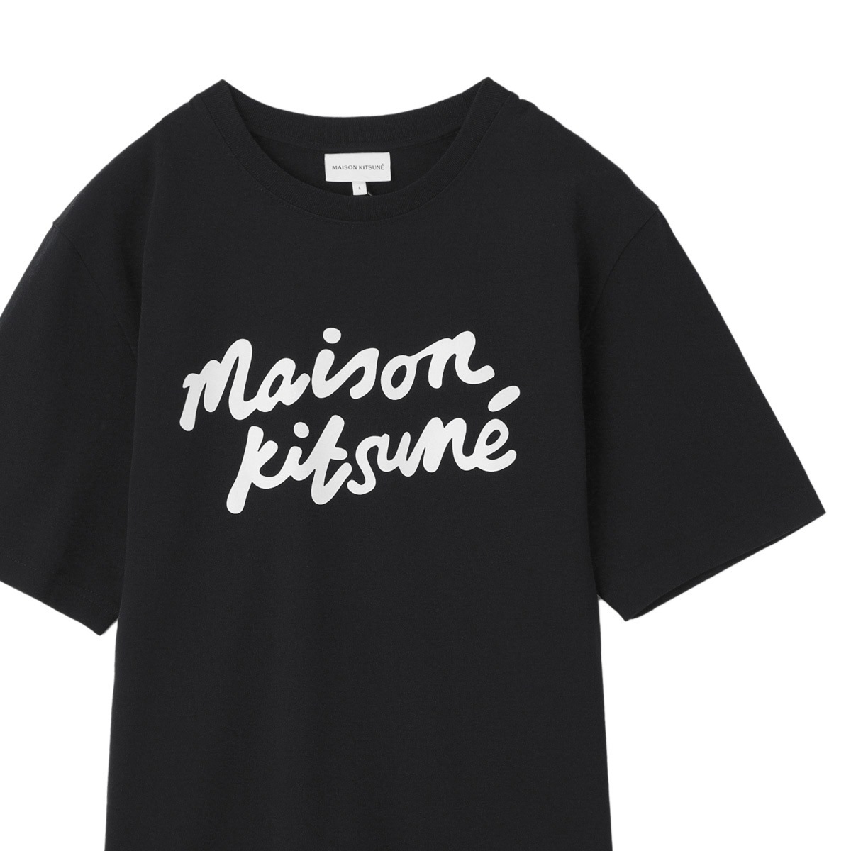 【タイムセール TOPS】MAISON KITSUNE メゾンキツネ クルーネックTシャツ/MAISON KITSUNE HANDWRITING COMFORT TEE-SHIRT メンズ