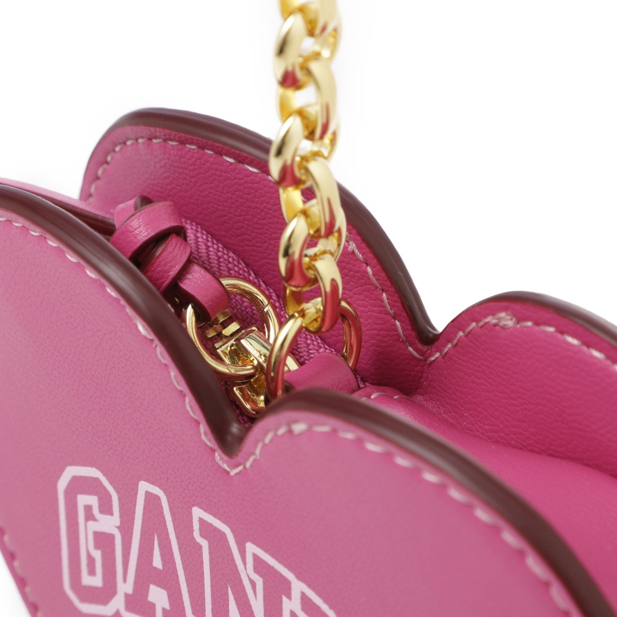 GANNI ガニー コインケース/FUNNY HEART ZIP COIN PURSE レディース