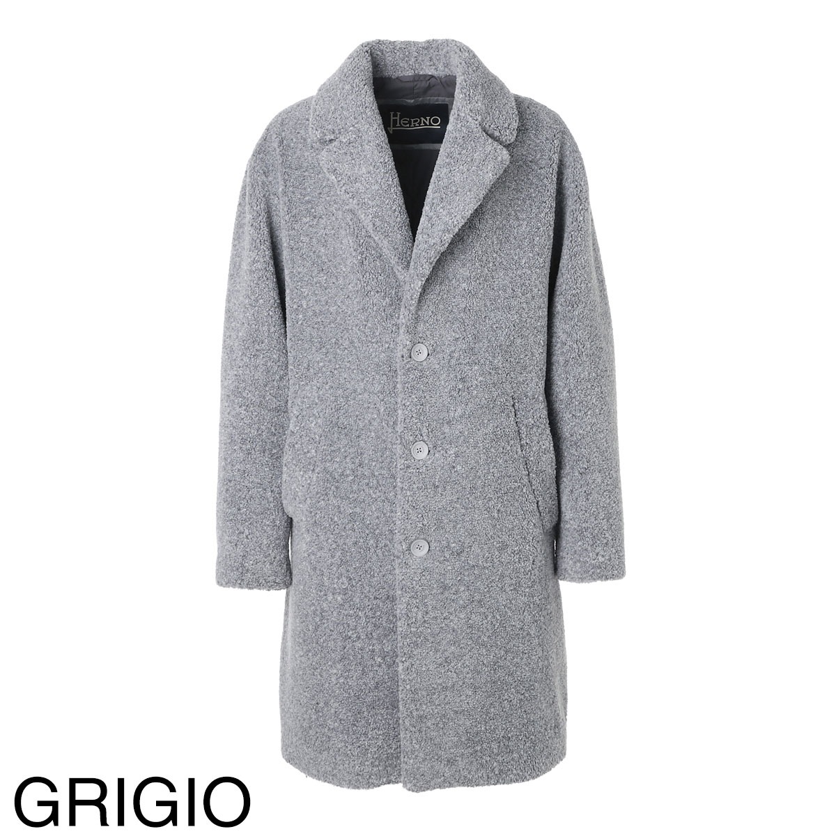 HERNO ヘルノ シングルコート/チェスターコート/MELANGE TEDDY【大きい