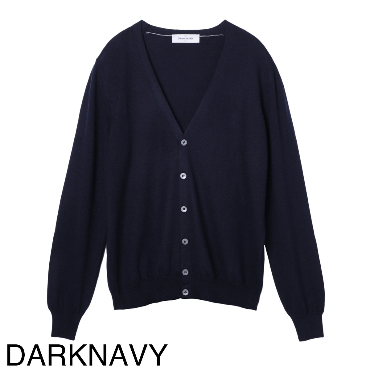 グランサッソ Gran Sasso ハイゲージカーディガン ネイビー48 Gran Sasso グランサッソ カーディガン【大きいサイズあり