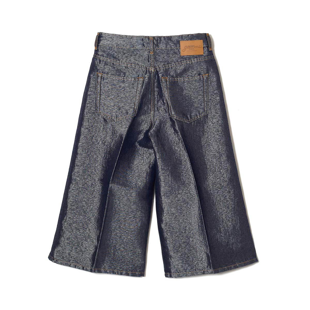 GANNI ガニー デニムショーツ/ハーフパンツ/SHINY WEFT DENIM SHORTS ハーフ デニムパンツ レディース