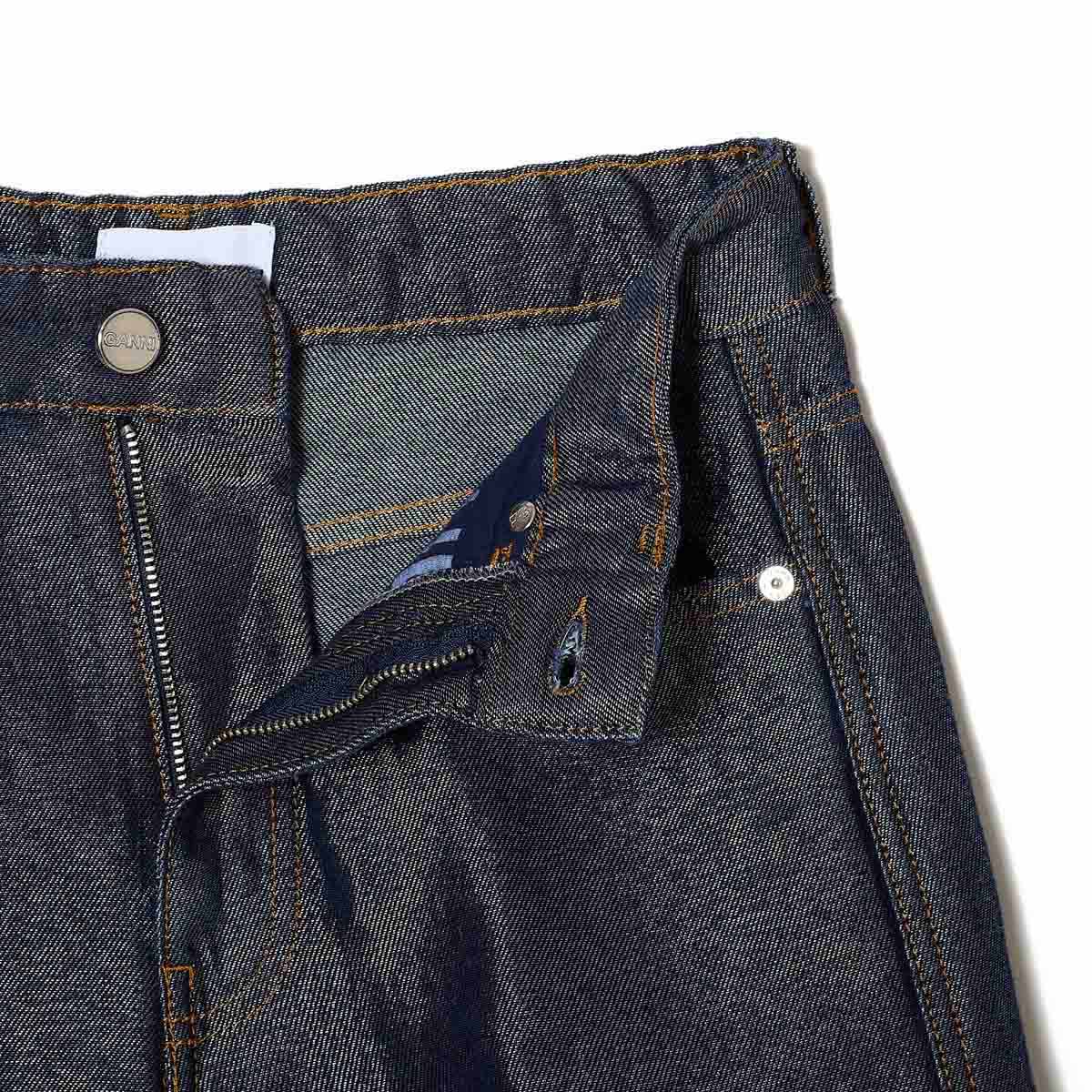 GANNI ガニー デニムショーツ/ハーフパンツ/SHINY WEFT DENIM SHORTS ハーフ デニムパンツ レディース