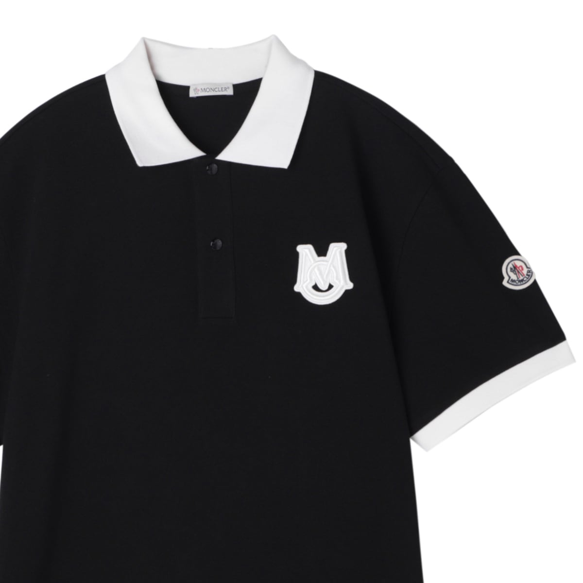 MONCLER リンガー　半袖　ポロシャツ　ブラック　Mサイズ MONCLER モンクレール ポロシャツ メンズ | メンズ・ブランド