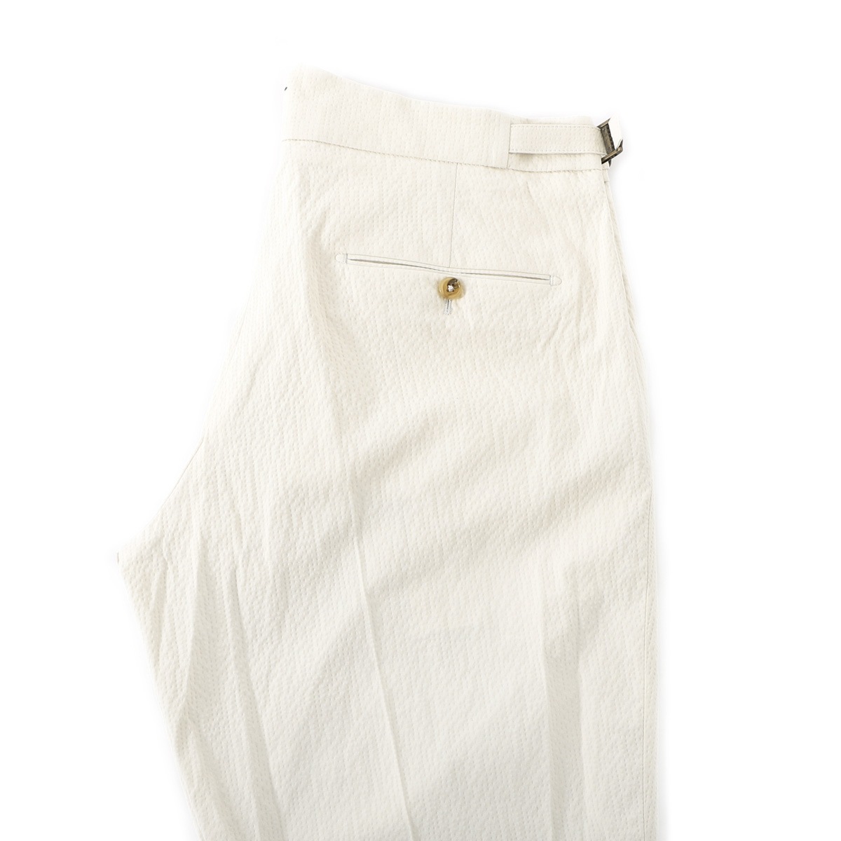 BERWICH ベルウィッチ ツープリーツ スラックス/コットンパンツ/SCOTCH SEERSUCKER COTTON スコッチ メンズ