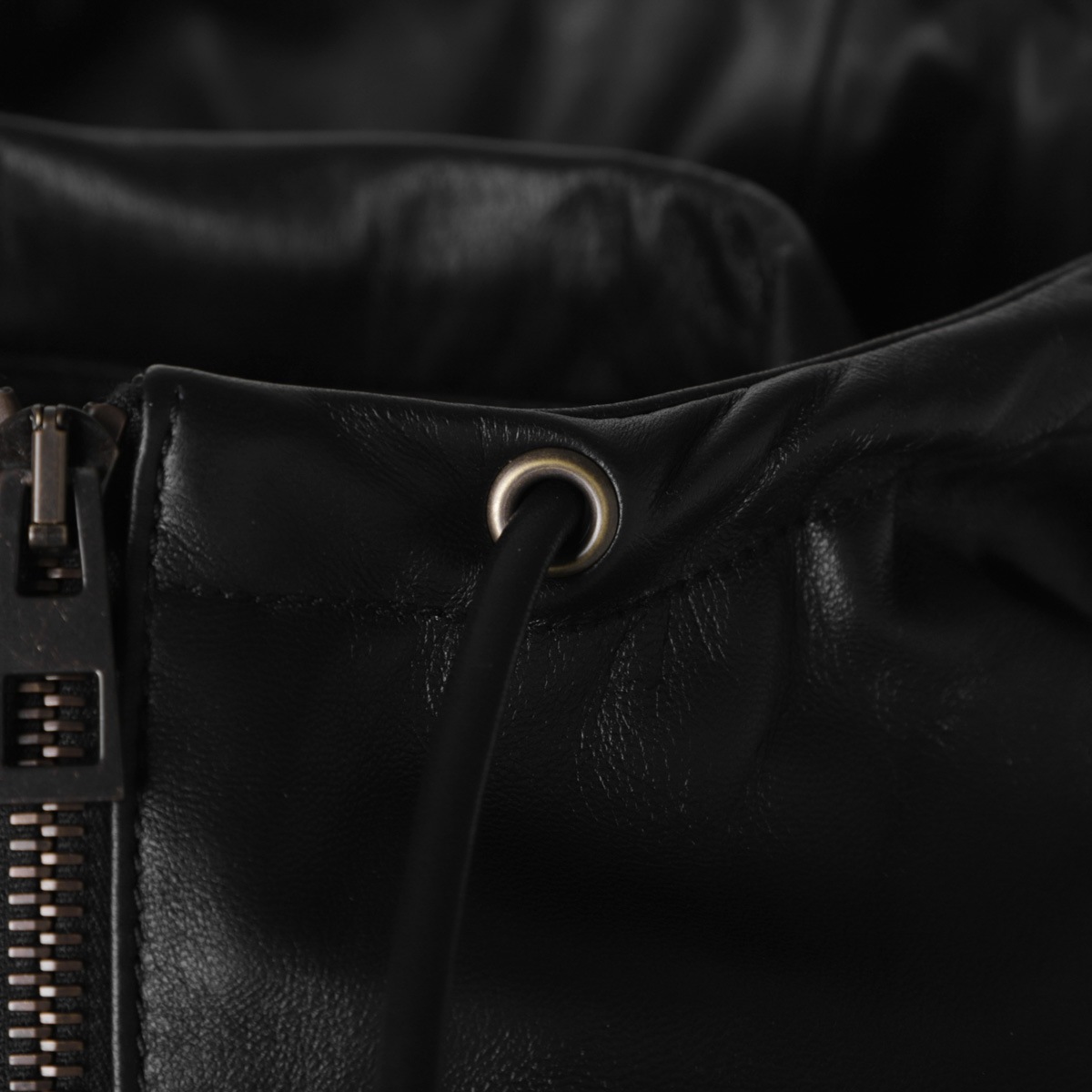 アウトレット】【ラスト1点】LOEWE ロエベ フーデッド ブルゾン/レザー