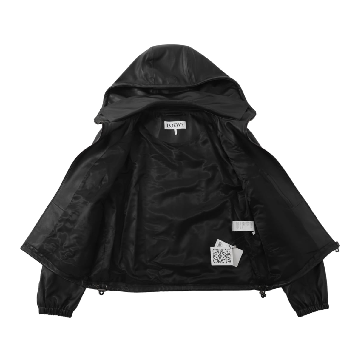 LOEWE 美品　黒スエードフード付きブルゾン ロエベ LOEWE パーカー フーディー フーデッド トラックスーツ