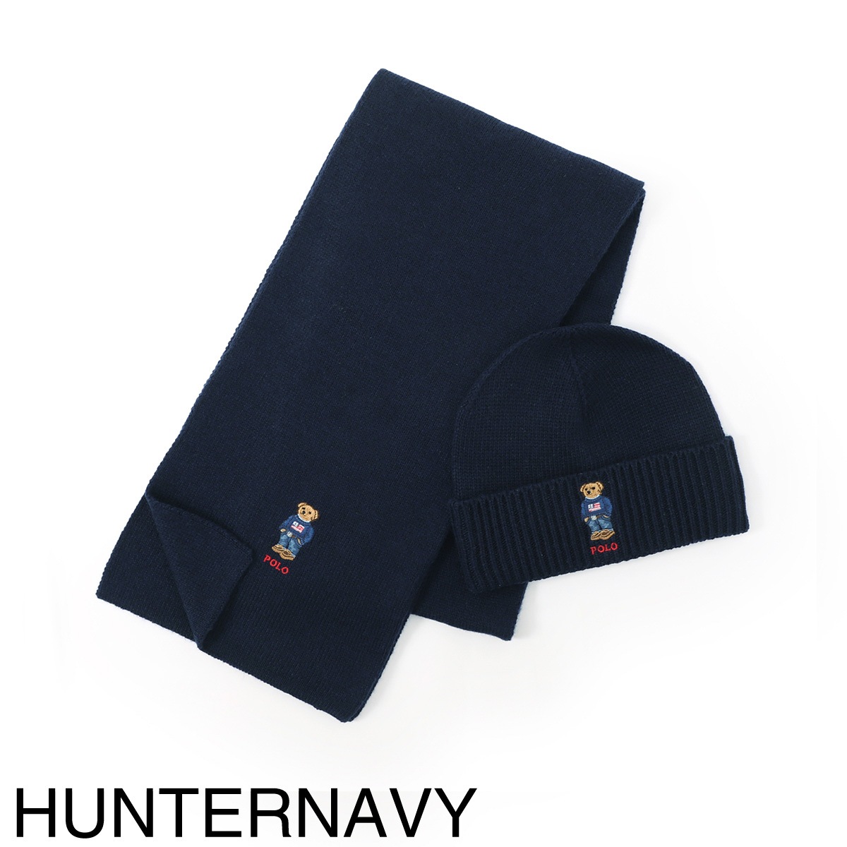 POLO RALPH LAUREN ポロラルフローレン マフラー ニットキャップ セット/FLAG BEAR GIFT-SET