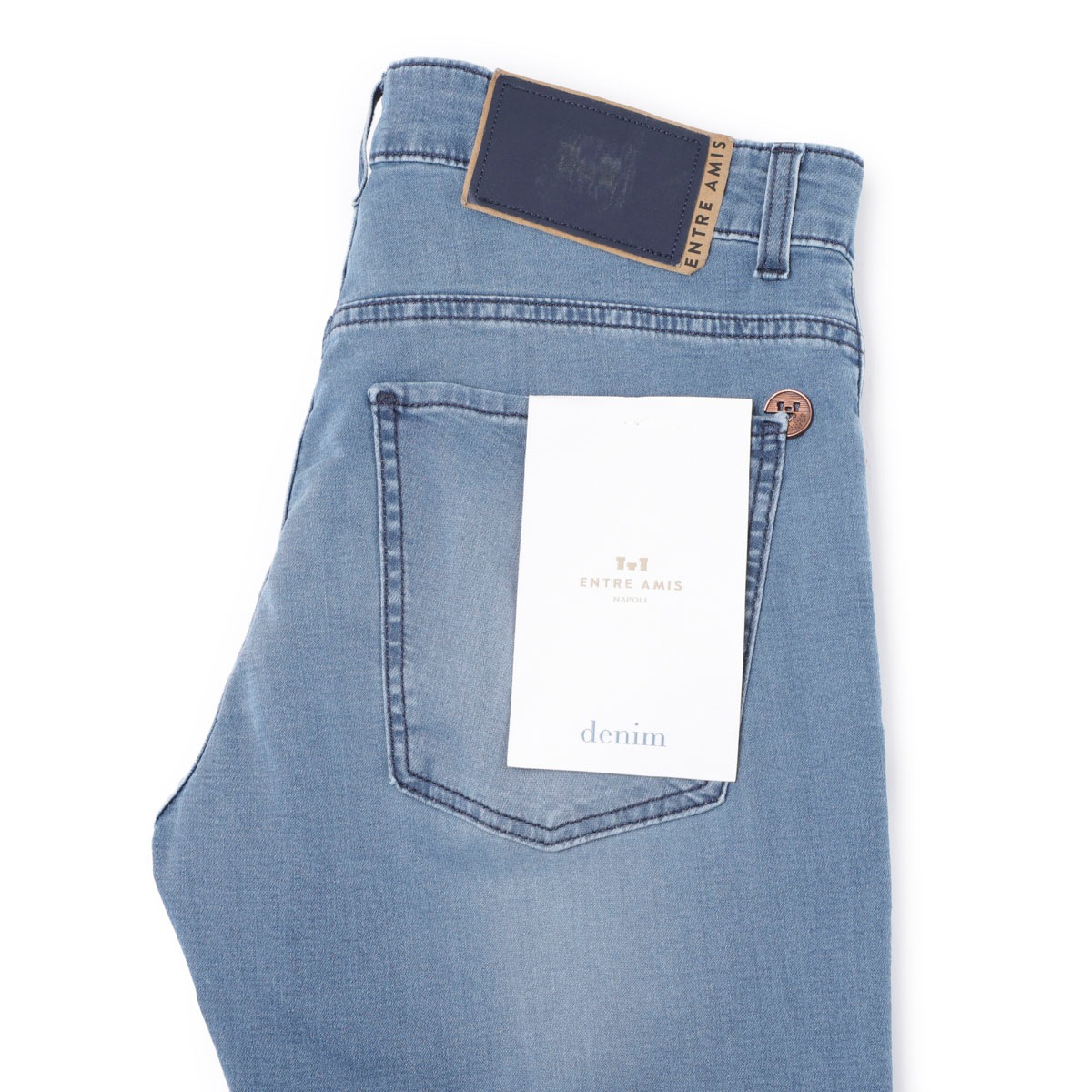 【アウトレット】entre amis アントレアミ ボタンフライジーンズ/5 TK DENIM CORTO【大きいサイズあり】 メンズ