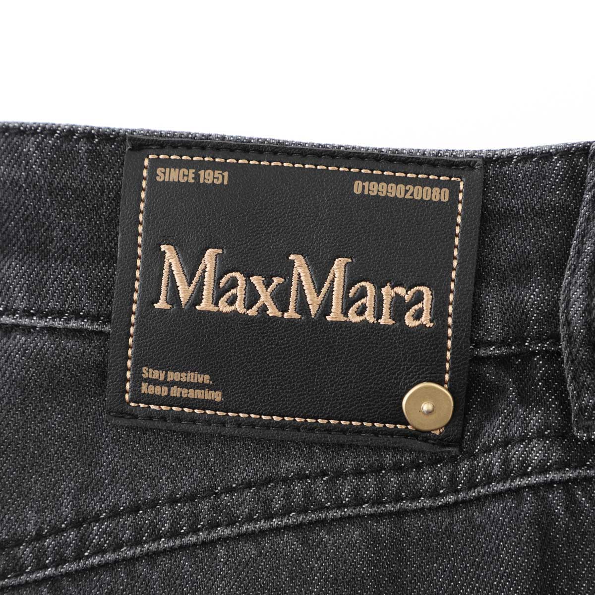 【アウトレット】S Max Mara エスマックスマーラ ジップフライジーンズ/ワイドパンツ/LUSSO コットン デニム レディース