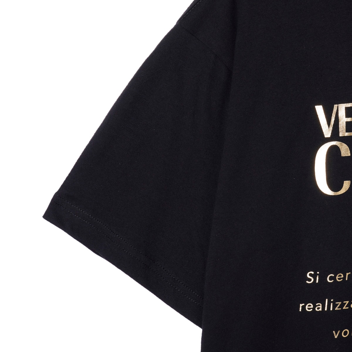 ヴェルサーチ　半袖Tシャツ　ブラック　XS ヴェルサーチ半袖TシャツブラックXS