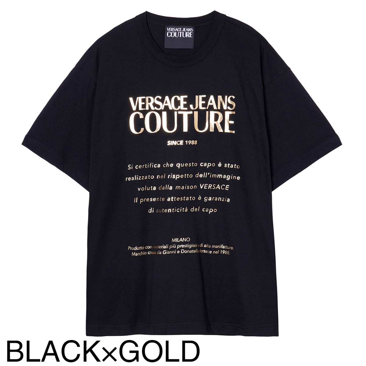 ヴェルサーチェ☆メデューサプリント ブラック半袖Tシャツ