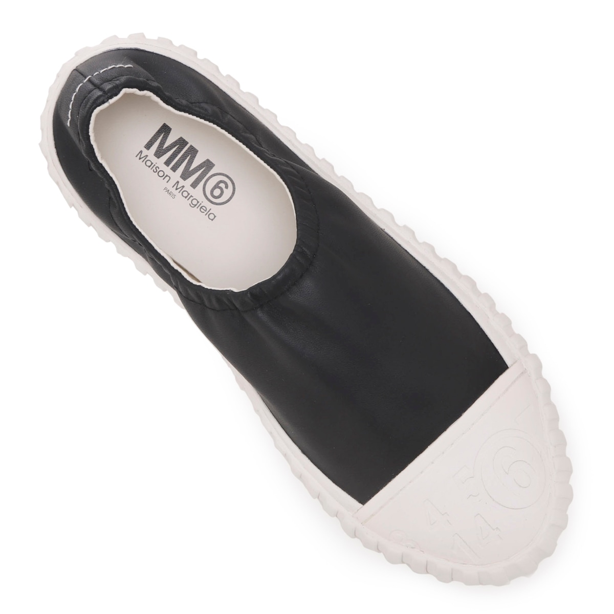 MM6 MAISON MARGIELA｜WOMEN'S レザー スリッポン MM6 Maison Margiela レザースリッポン | ブラック | FARFETCH JP