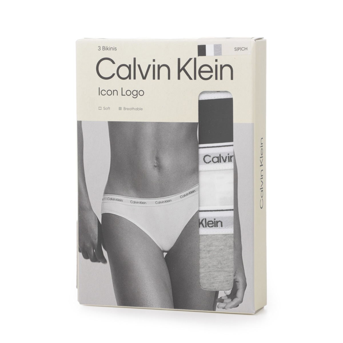 【アウトレット】Calvin Klein カルバンクライン ビキニ ショーツ 3枚セット/ICON LOGO レディース