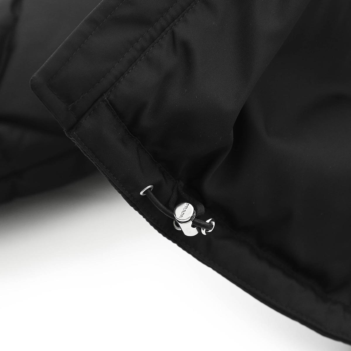 PRADA ダウン ブラック Re-Nylon クロップド コンバーチブル ダウンジャケット