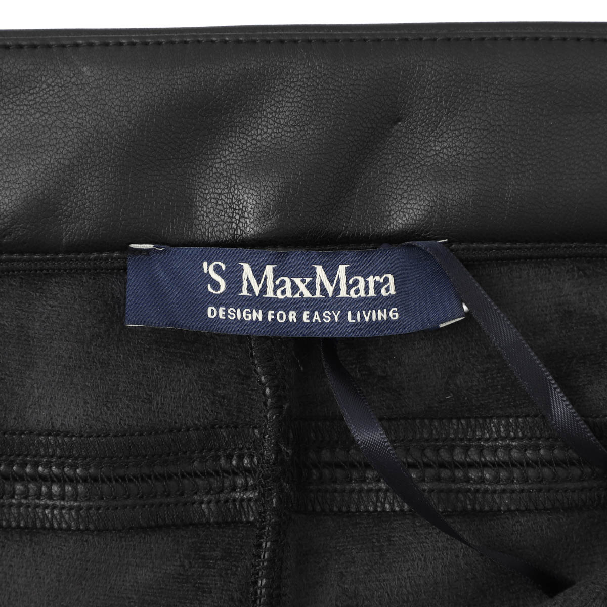 【アウトレット】【ラスト1点】S Max Mara エスマックスマーラ フレアパンツ/フェイクレザーパンツ/SUBLIME レザールック スリム パンツ レディース