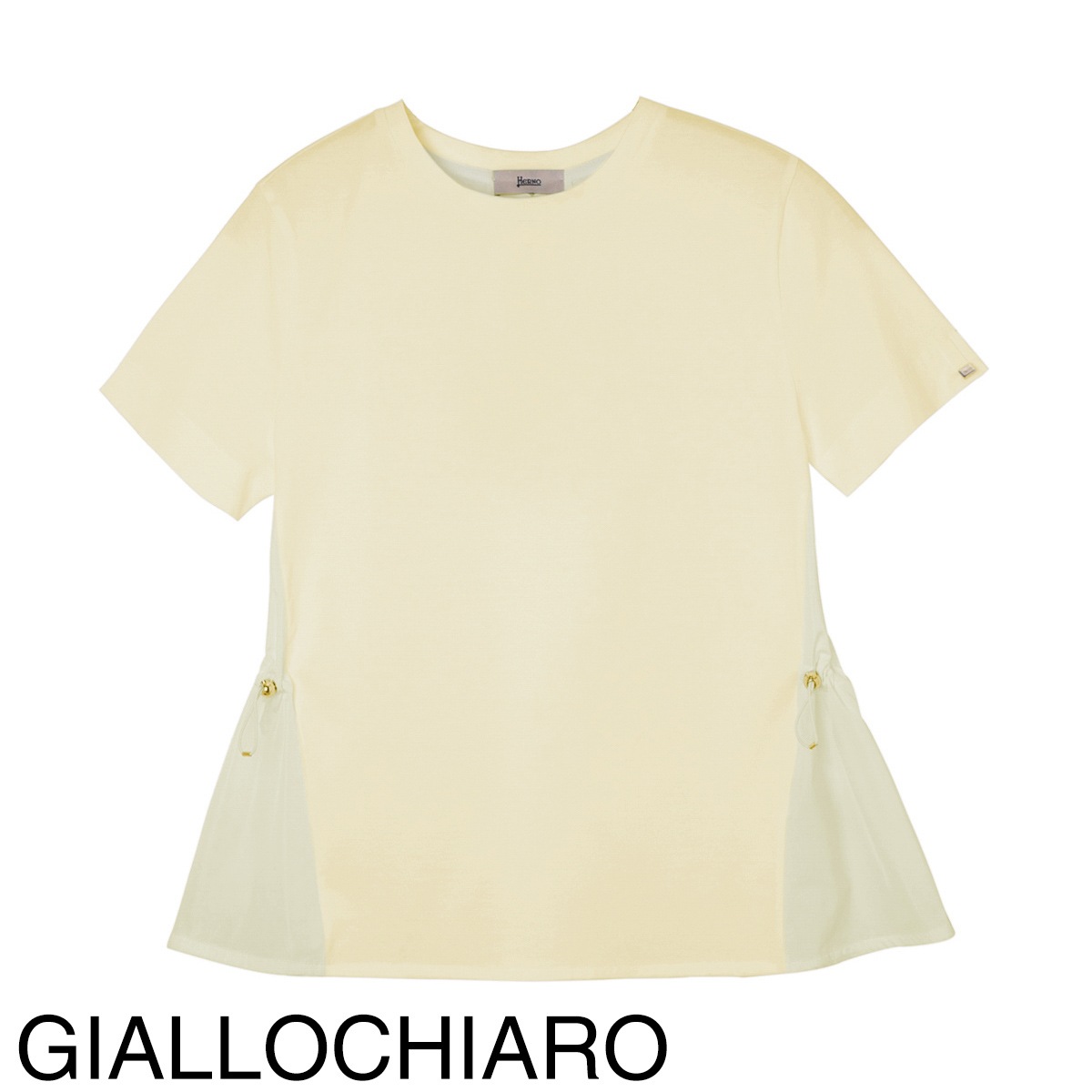 HERNO / コットン クルーネック Tシャツ ホワイト HERNO ヘルノ クルーネックTシャツ/CHIC COTTON JERSEY ＆ NEW