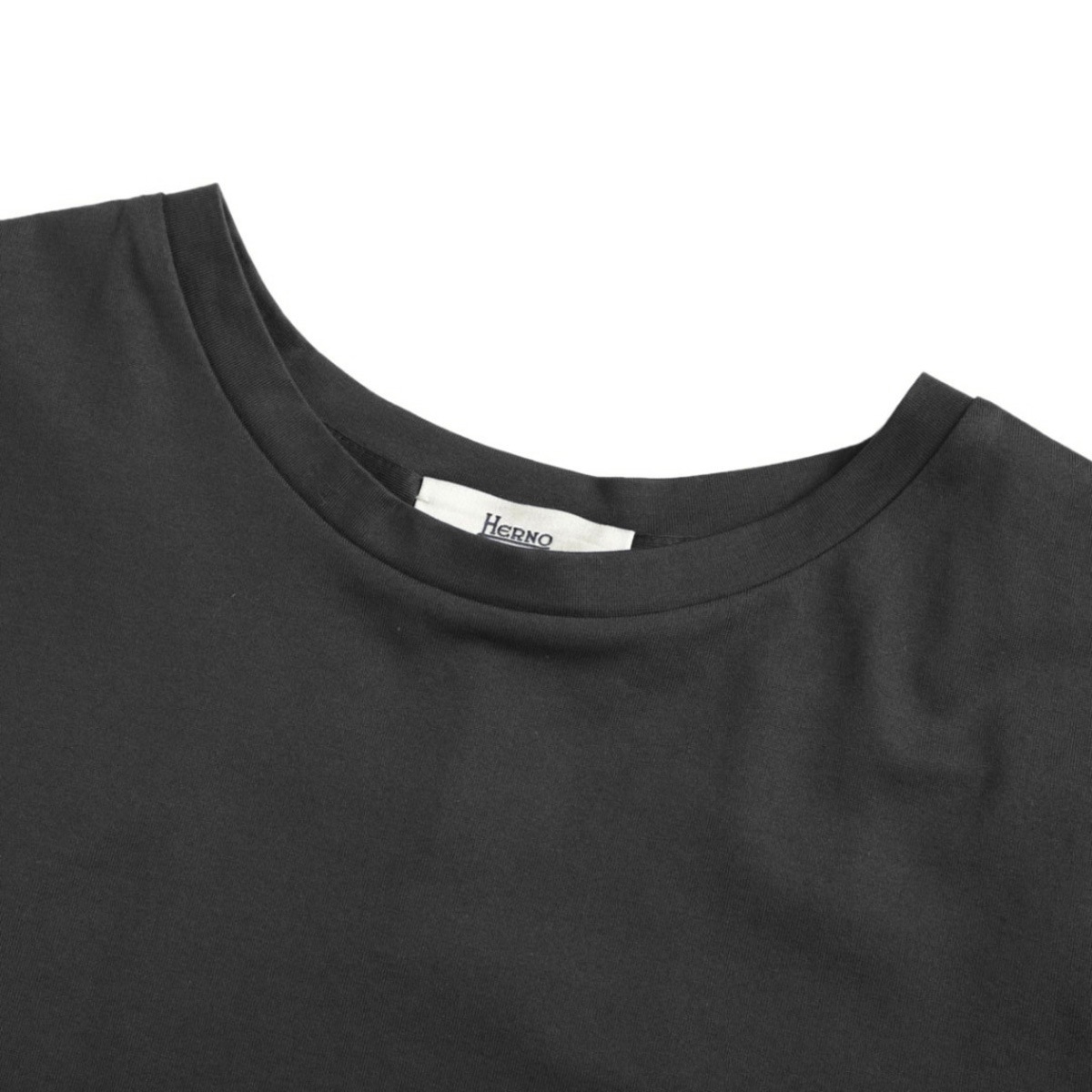 HERNO ヘルノ クルーネックTシャツ/CHIC COTTON JERSEY & NEW TECHNO TAFFETA【大きいサイズあり】 レディース