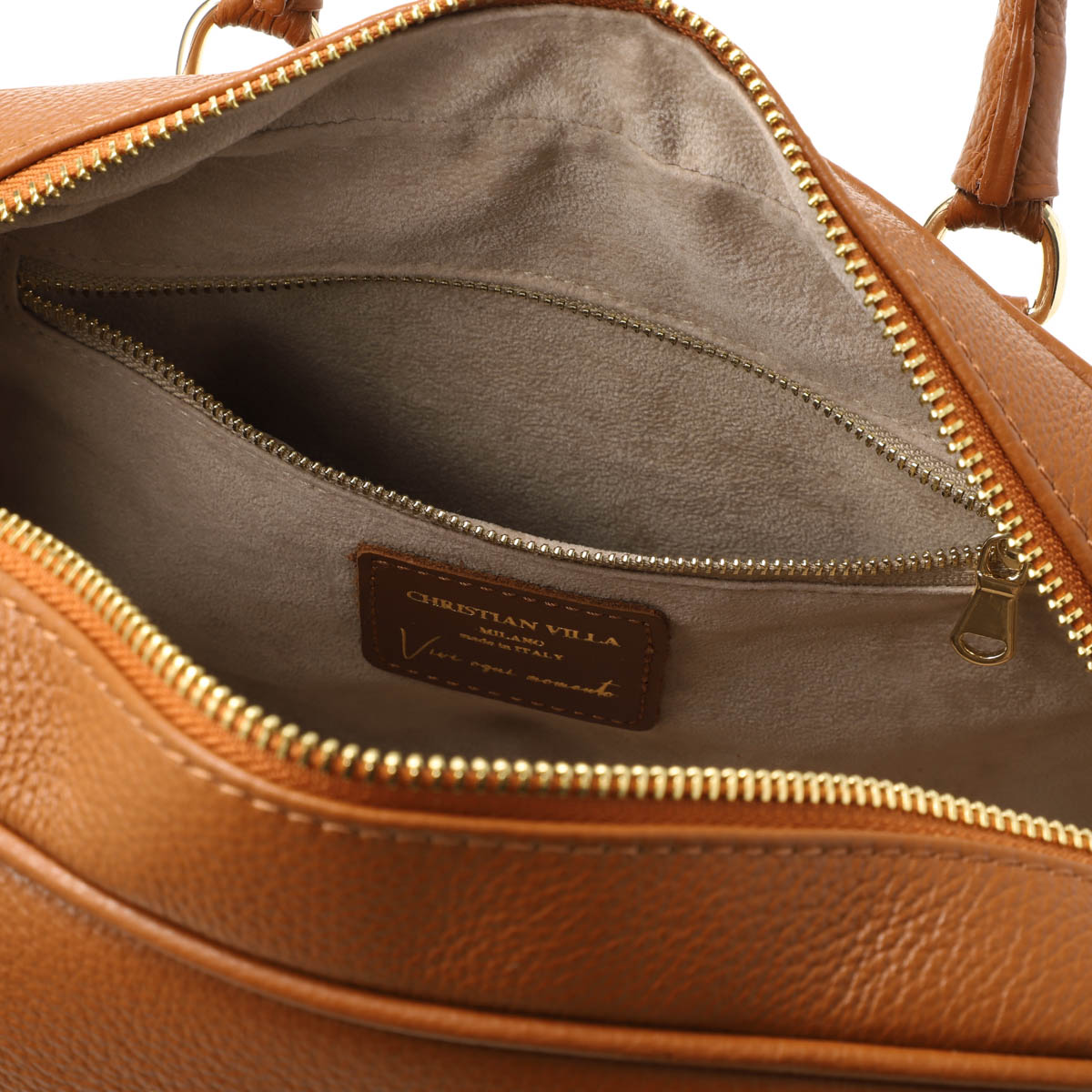 極美品⭐︎クリスチャンヴィラ ボストンバッグ キャメル クリスチャン