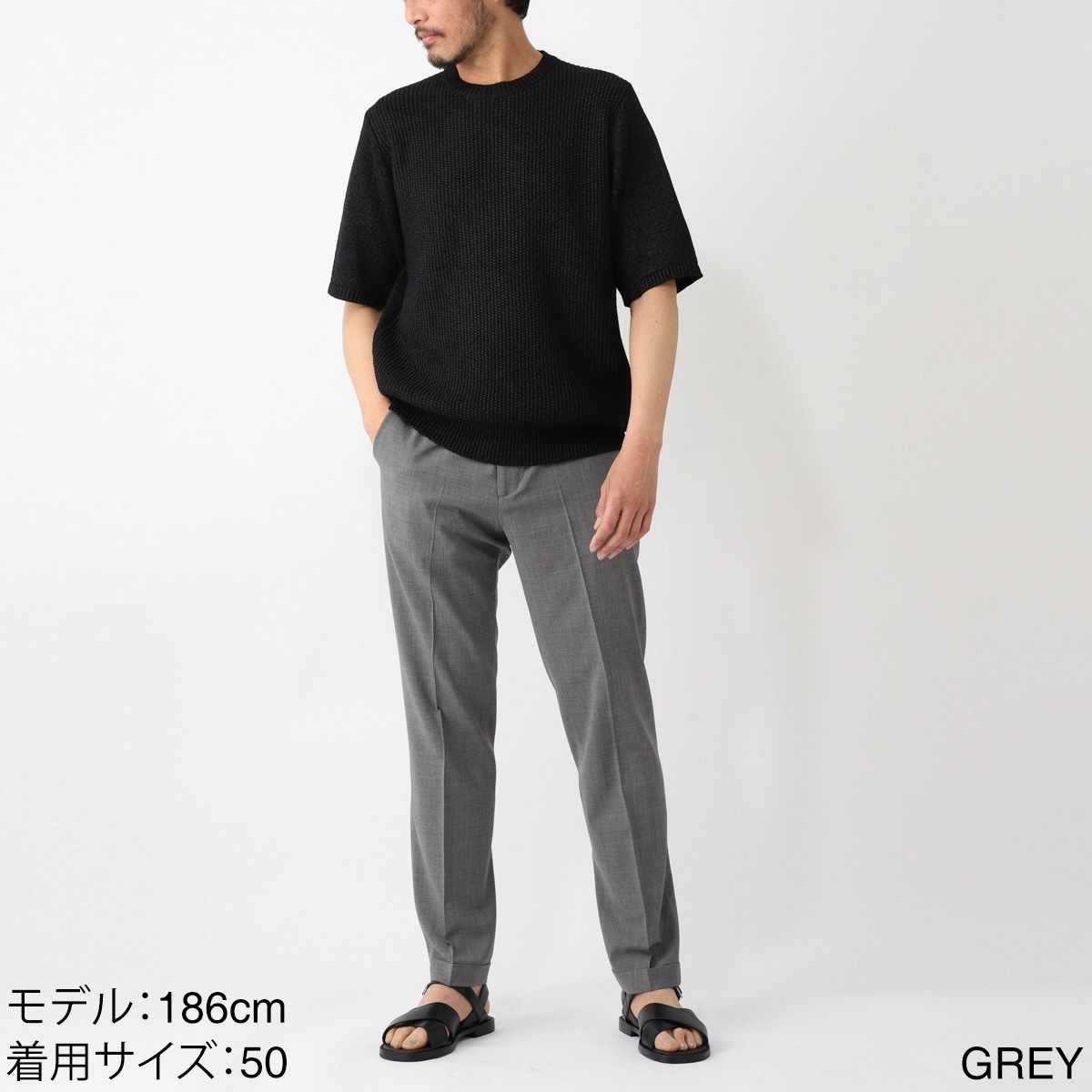 値下げ【新品、未使用】BRIGLIA 1949 リネンパンツ 46 INDIGO BRIGLIA 1949 ブリリア テーパードパンツ WIMBLEDONS