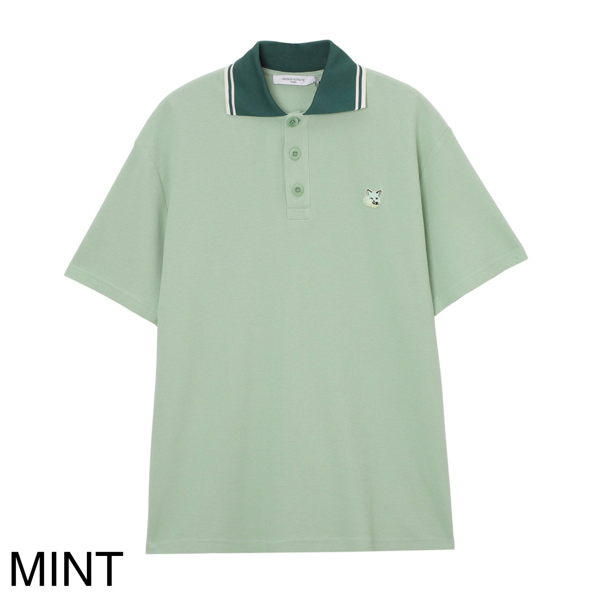 【美品】メゾン キツネ MAISON KITSUNE ポロシャツ オーバーサイズ MAISON KITSUNE メゾン キツネ メンズ 半袖ポロシャツ BOLD FOX
