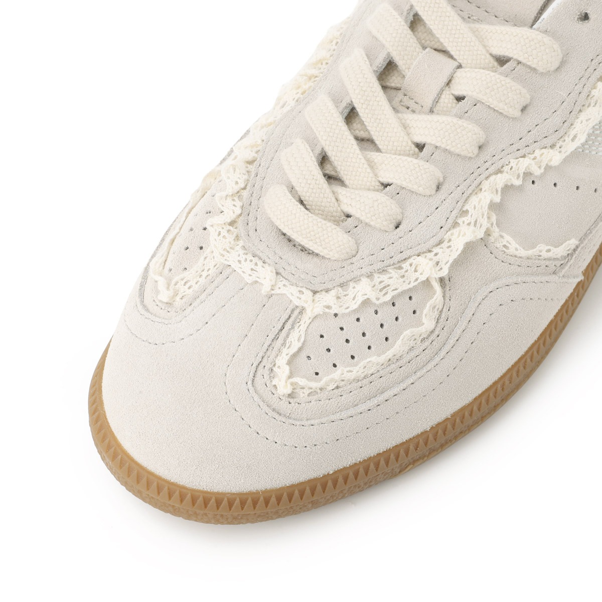 ALOHAS アロハス スニーカー/TB.490 Leather Sneakers スエード クロシェ編みレース ラバーソール ロートップ【大きいサイズあり】 レディース