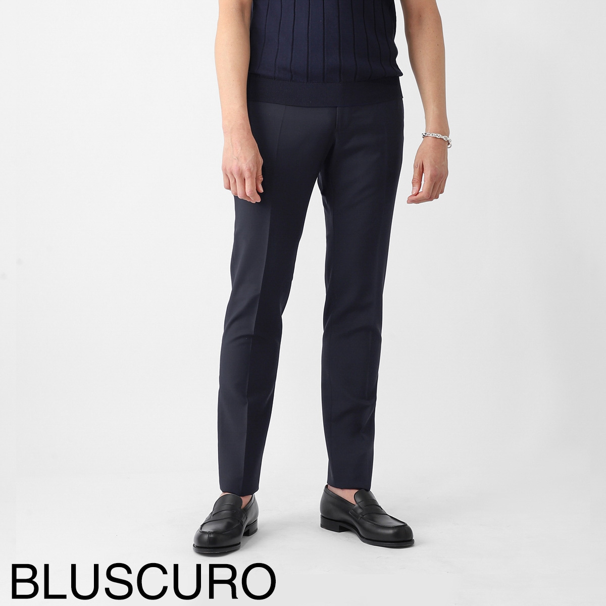 INCOTEX インコテックス ノープリーツ スラックス/ウールパンツ/SLIM