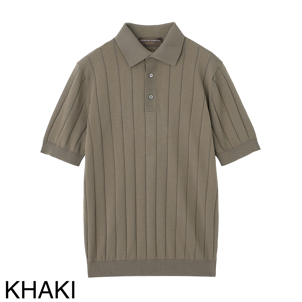 FILIPPO DE LAURENTIIS フィリッポ デ ローレンティス ニットポロシャツ/POLO SWEATER SS CREPE COTTON クレープコットン【大きいサイズあり】 メンズ
