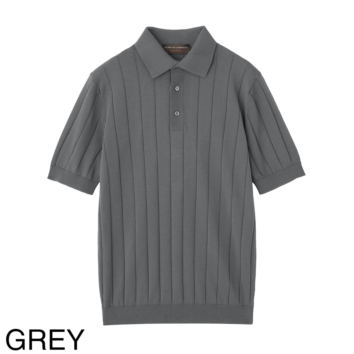 FILIPPO DE LAURENTIIS フィリッポ デ ローレンティス ニットポロシャツ/POLO SWEATER SS CREPE COTTON クレープコットン【大きいサイズあり】 メンズ