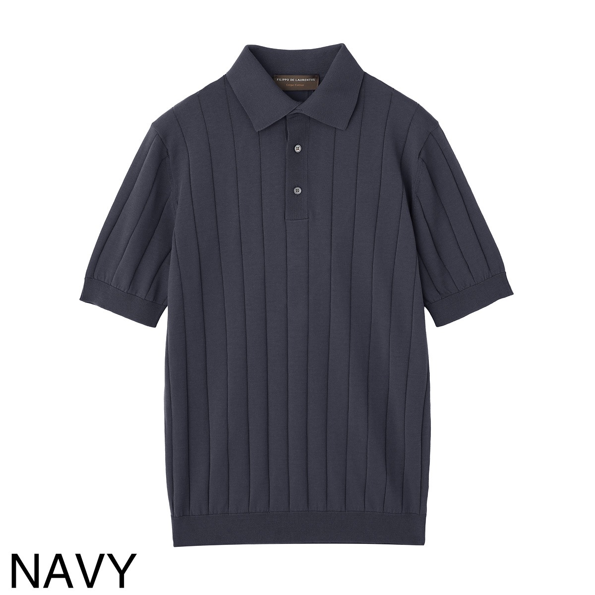 FILIPPO DE LAURENTIIS フィリッポ デ ローレンティス ニットポロシャツ/POLO SWEATER SS CREPE COTTON クレープコットン【大きいサイズあり】 メンズ