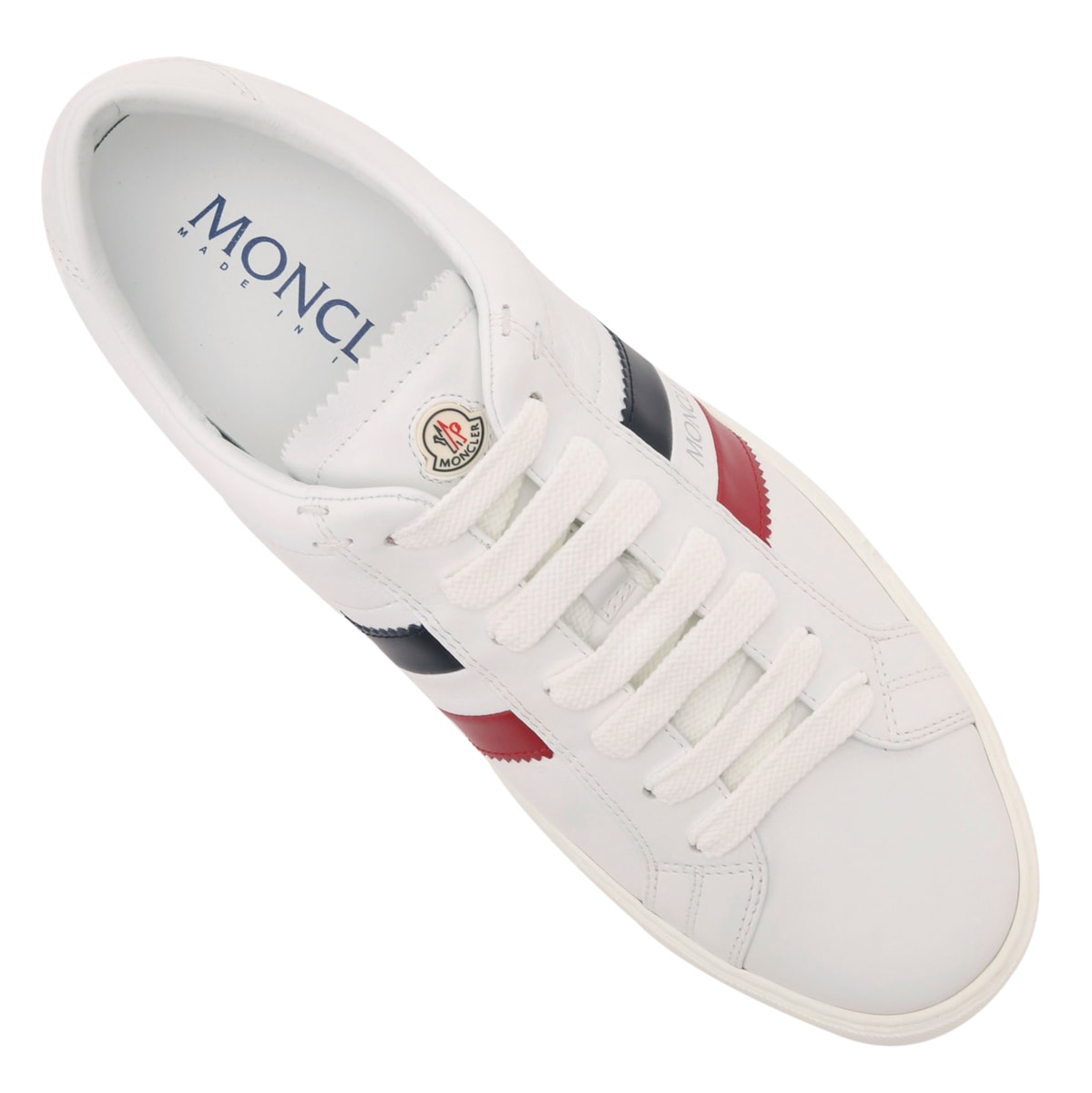 極美品■モンクレール　NEW MONACO　スニーカー　トリコロール　ホワイト アウトレット】【ラスト1点】MONCLER モンクレール スニーカー