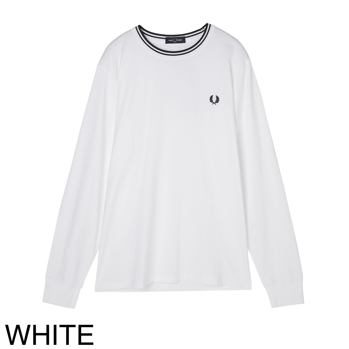 【アウトレット】【ラスト1点】FRED PERRY フレッドペリー クルーネック 長袖Tシャツ/M9602 メンズ