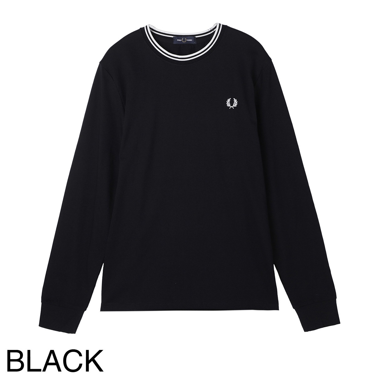 【アウトレット】【ラスト1点】FRED PERRY フレッドペリー クルーネック 長袖Tシャツ/M9602 メンズ