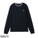 【アウトレット】【ラスト1点】FRED PERRY フレッドペリー クルーネック 長袖Tシャツ/M9602 メンズ