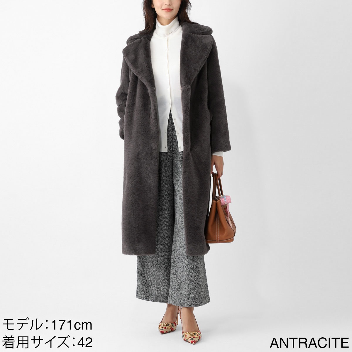 HERNO ヘルノ ロングコート/ファーコート/COAT IN SOFT ALTERNATIVE FUR【大きいサイズあり】 レディース