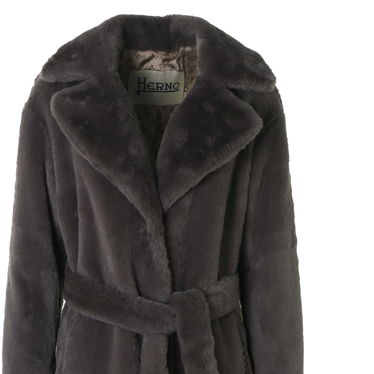 HERNO ヘルノ ロングコート/ファーコート/COAT IN SOFT ALTERNATIVE FUR【大きいサイズあり】 レディース