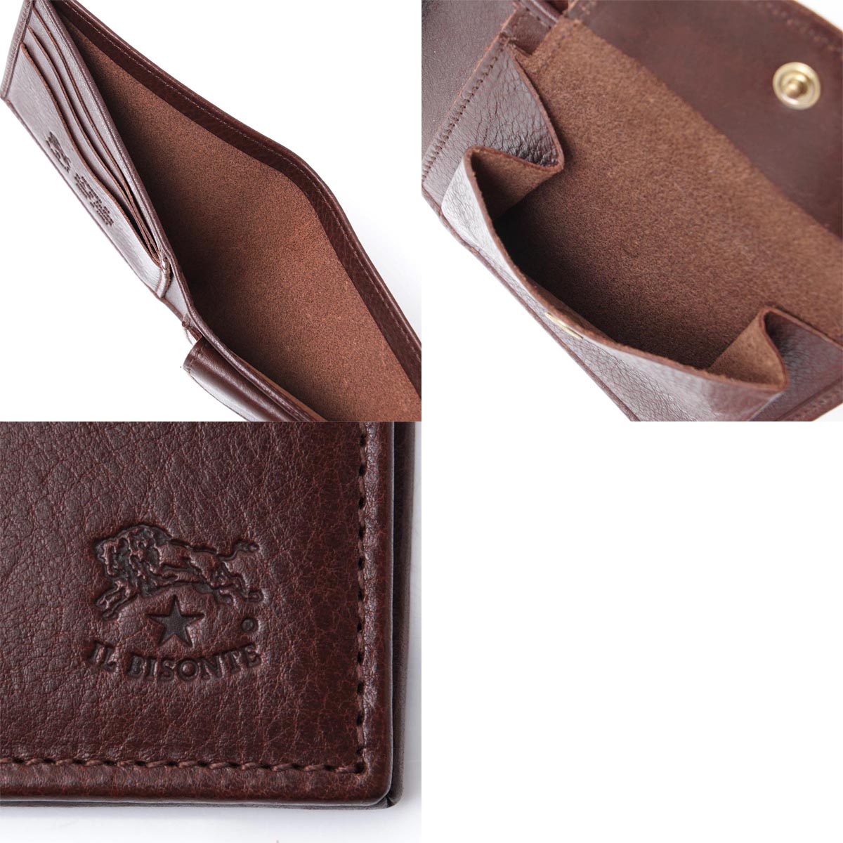 IL BISONTE イルビゾンテ 2つ折り財布 小銭入れ付き メンズ | メンズ