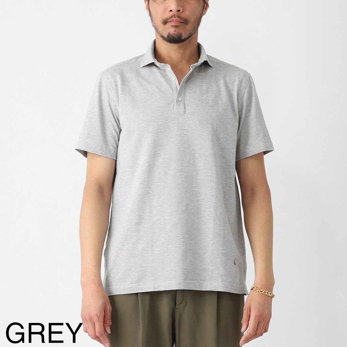 GUY ROVER ギローバー 半袖ポロシャツ/ワイドカラーポロシャツ/JERSEY メンズ