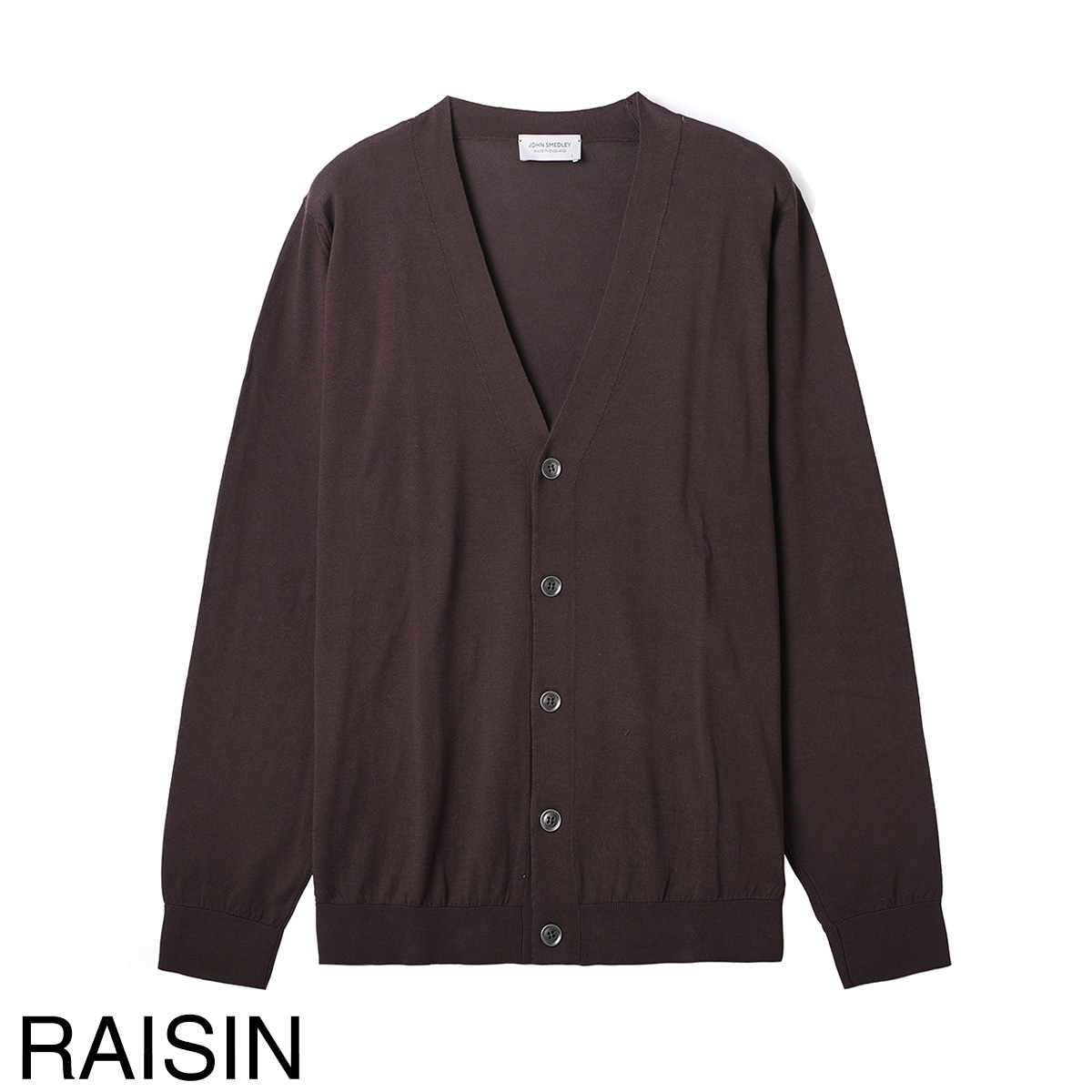 現行 ジョンスメドレー カーディガン シーアイランドコットンVネック ボルドー JOHN SMEDLEY ジョンスメドレー Vネック カーディガン/BERNARD