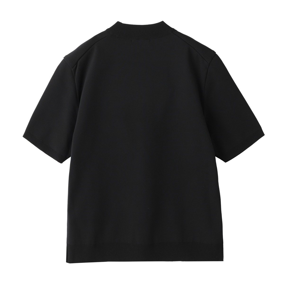 Revenir リブニール モックネック半袖ニット/INT-010 ウォッシャブル