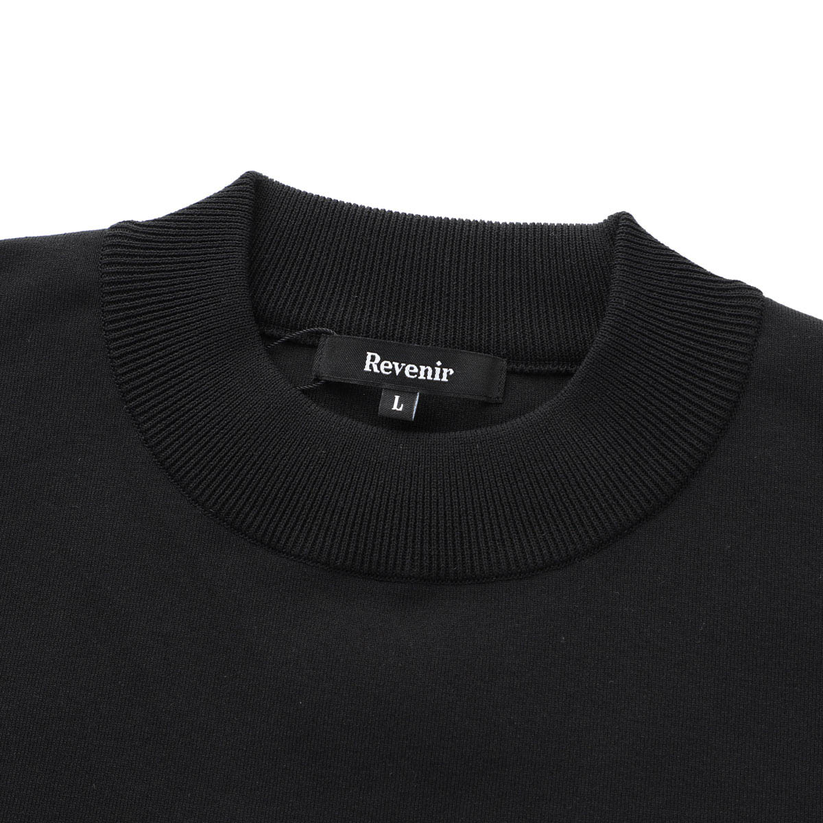 Revenir リブニール モックネック半袖ニット/INT-010 ウォッシャブル