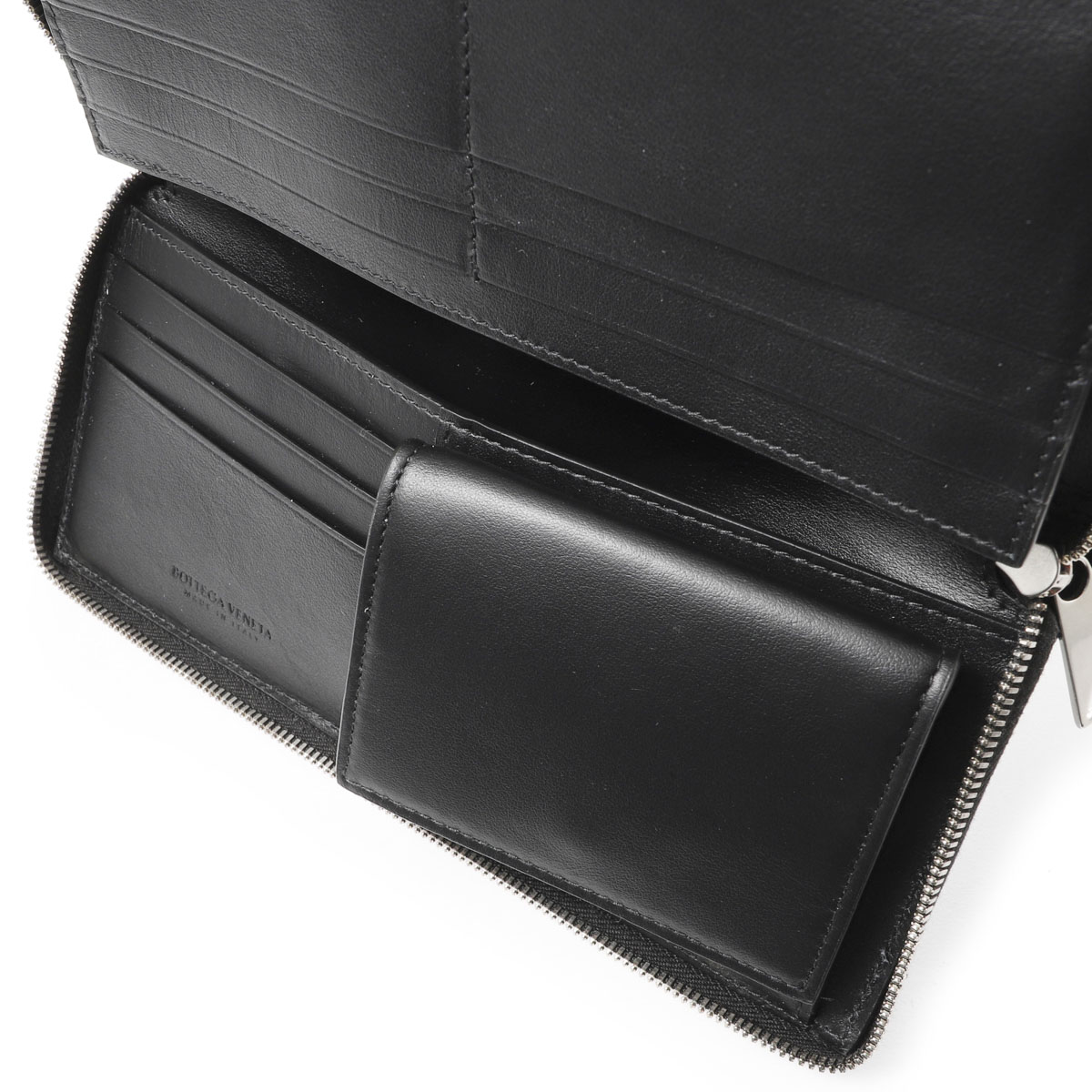 ボッテガヴェネタ マキシチャート ラウンドファスナー ブルー BOTTEGA VENETA 並行輸入 ボッテガヴェネタ 長財布(ラウンド