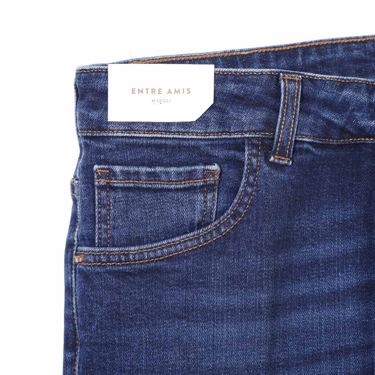 entre amis アントレアミ ボタンフライジーンズ/5 TK DENIM CORTO【大きいサイズあり】 メンズ