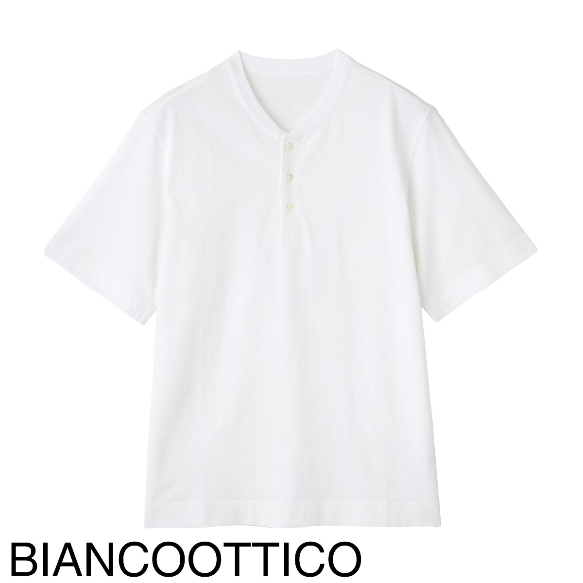 『ネコポス対応(1点まで)』CIRCOLO 1901 チルコロ ヘンリーネック Tシャツ/SERAFINO JERSEY LIGHT TINTO CAPO メンズ