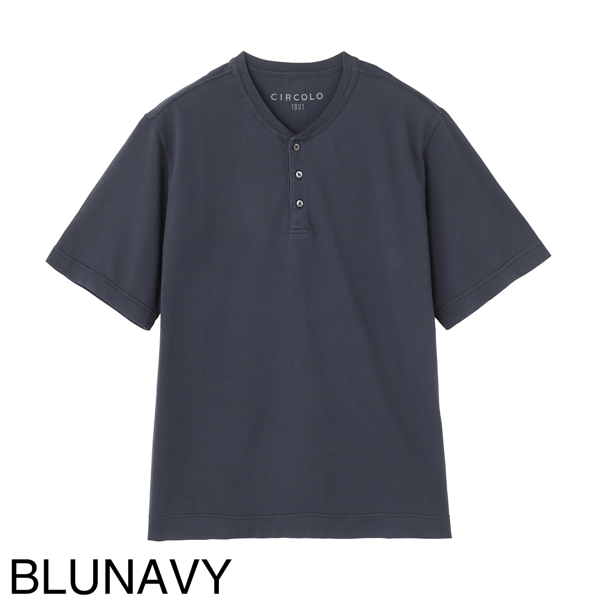 『ネコポス対応(1点まで)』CIRCOLO 1901 チルコロ ヘンリーネック Tシャツ/SERAFINO JERSEY LIGHT TINTO CAPO メンズ