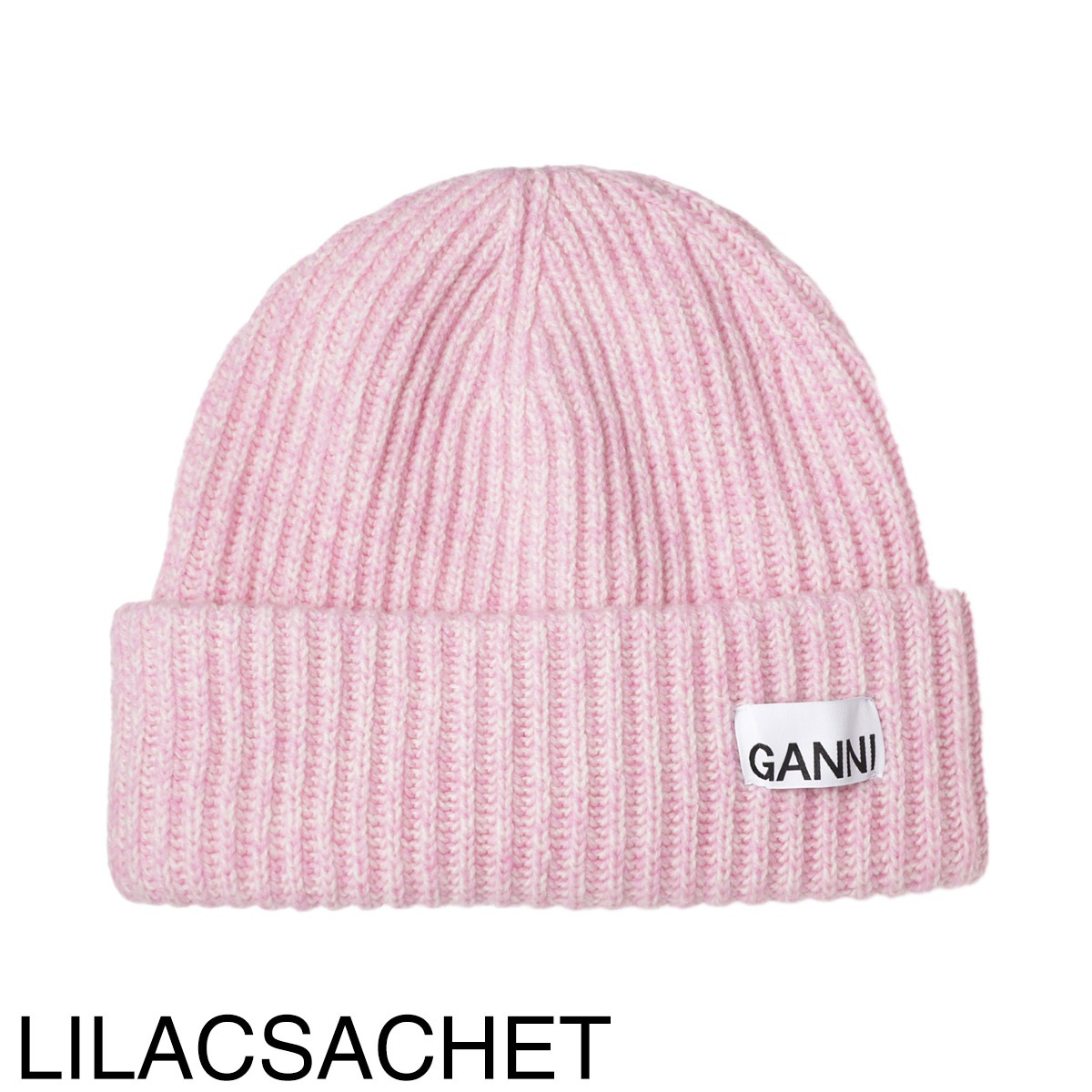 GANNI ガニー ニットキャップ/ビーニー/STRUCTURED RIB BEANIE レディース