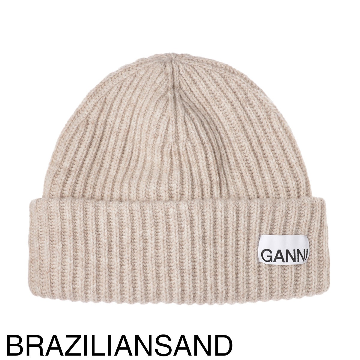 GANNI ガニー ニットキャップ/ビーニー/STRUCTURED RIB BEANIE レディース