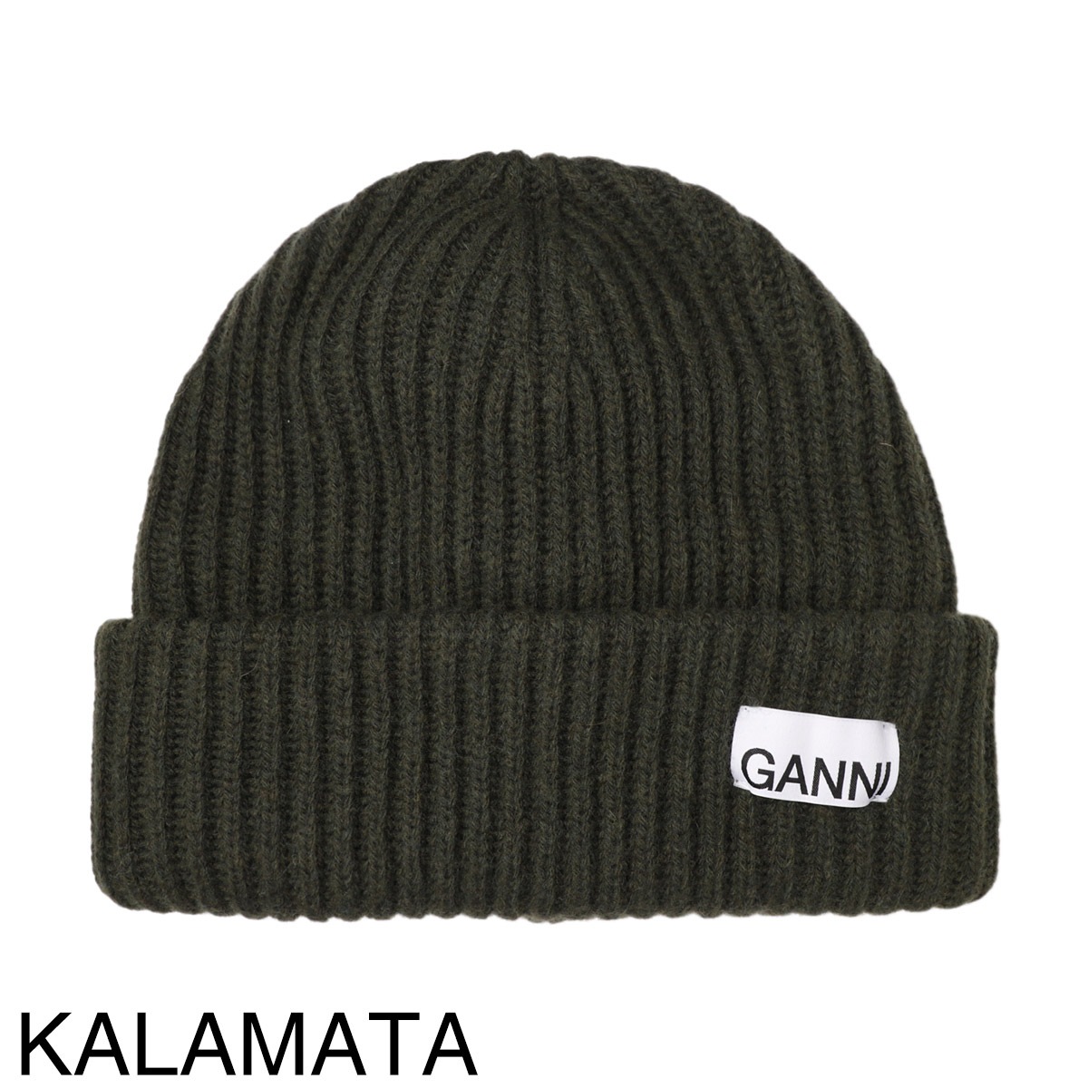 GANNI ガニー ニットキャップ/ビーニー/STRUCTURED RIB BEANIE レディース
